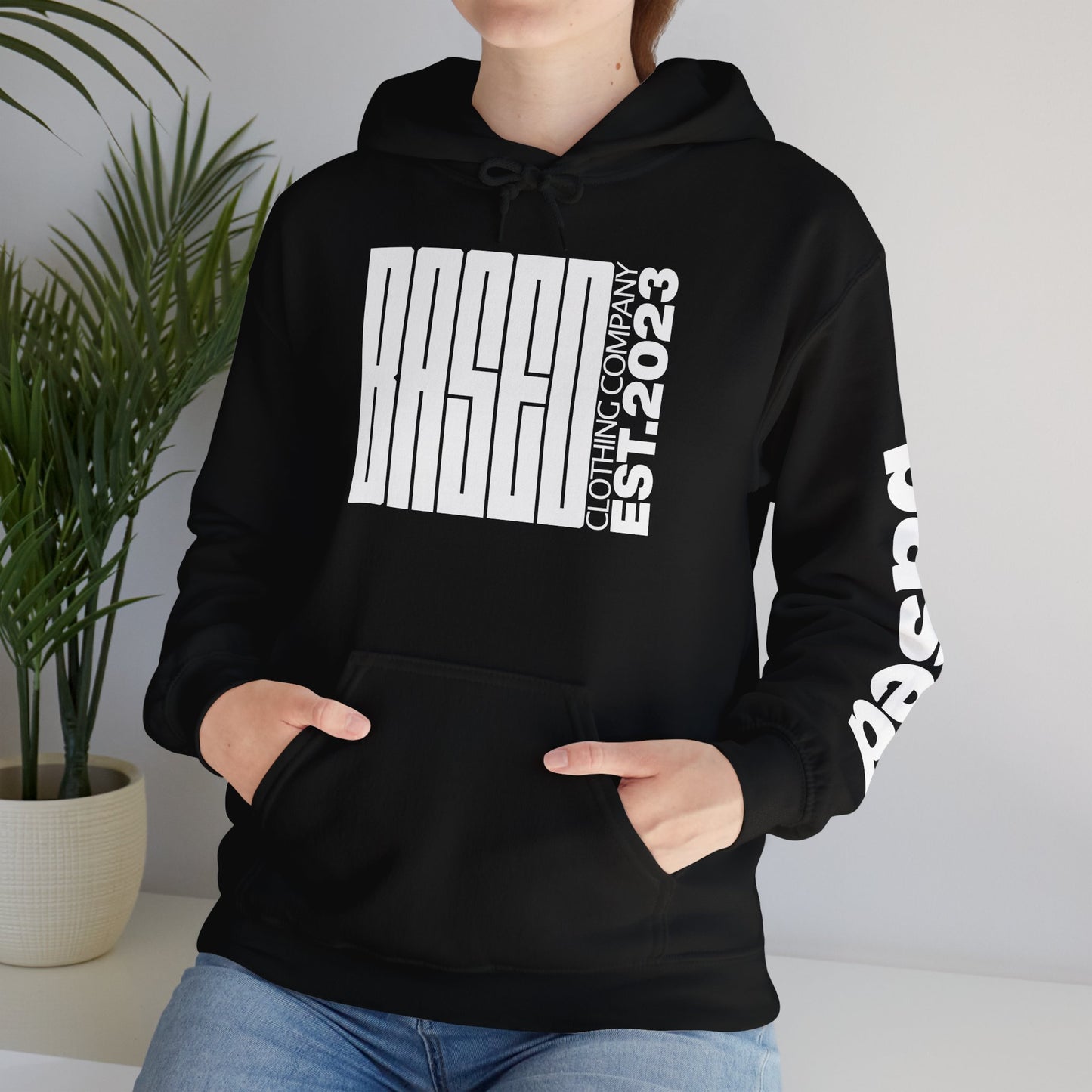 The "Based Yet Cozy" Black Hoodie